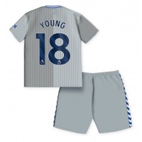 Everton Ashley Young #18 Tredje trøje Børn 2023-24 Kortærmet (+ Korte bukser)